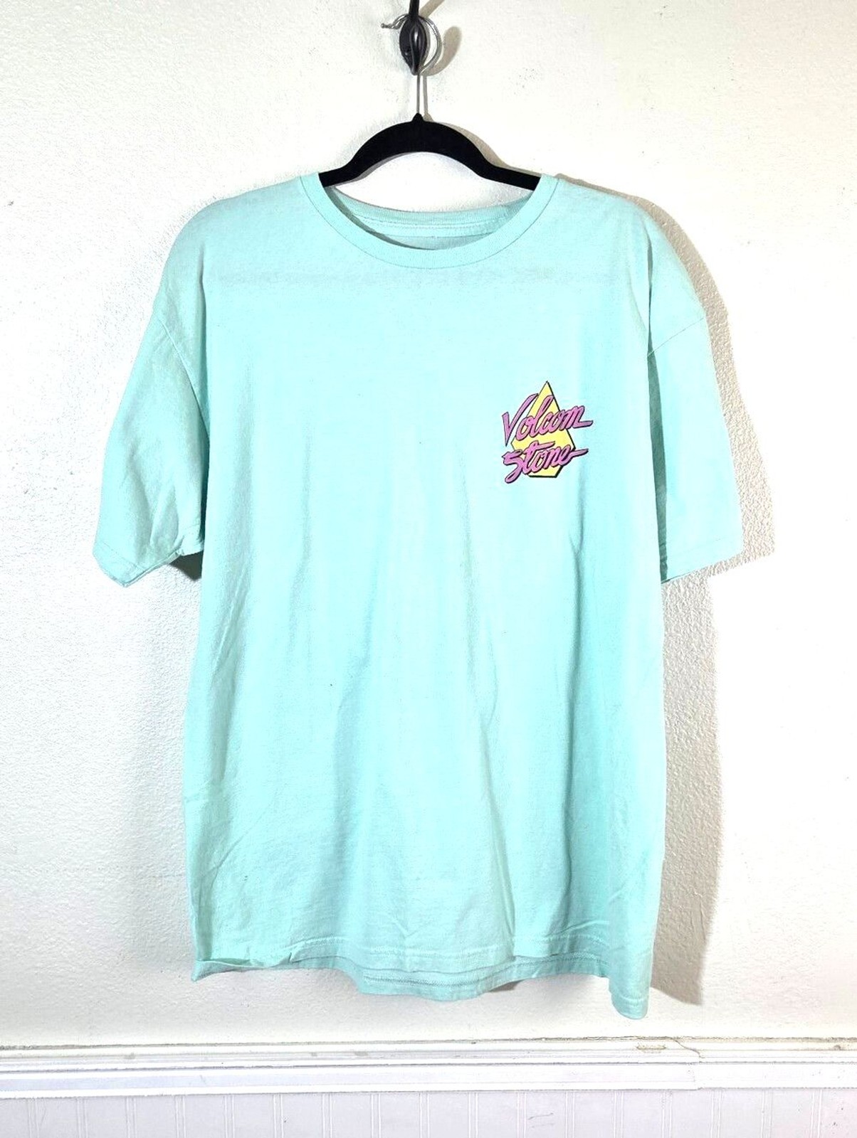 Volcom Stone Mens L Mint Green Graphic T Shirt Surf Skate Beach Tropical gallery
