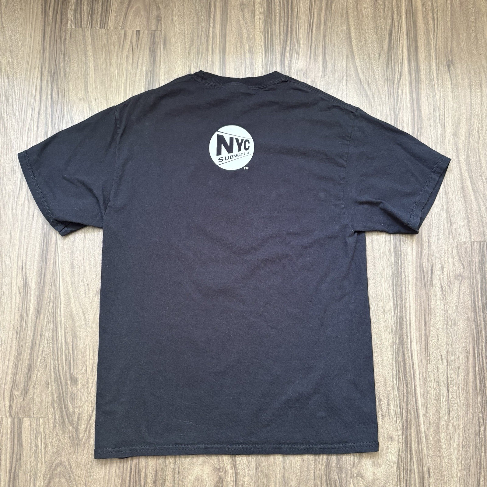 NYC Subway Line A Train Manhattan to Brooklyn T-Shirt gallery