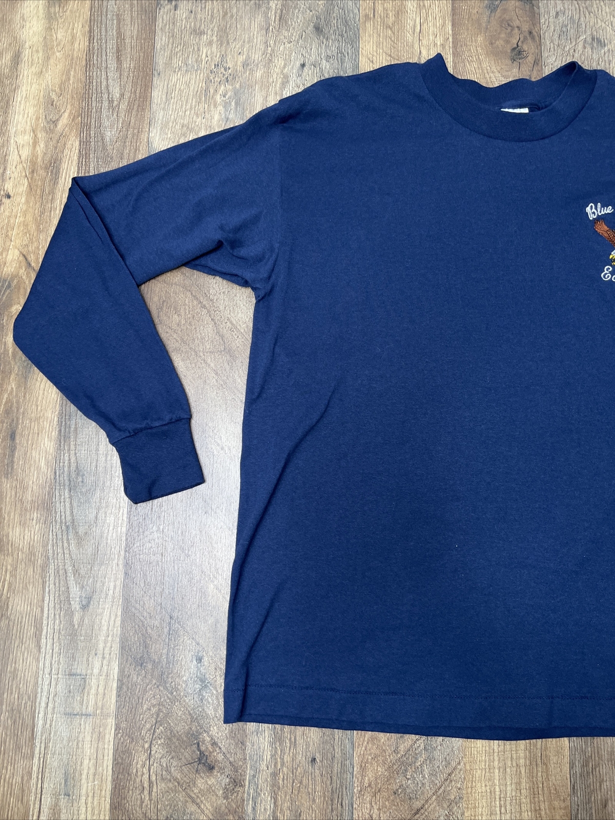 Vintage 90s HEF-T Teejays Blue Mountain Eagles Long Sleeve T Shirt Large Blue gallery