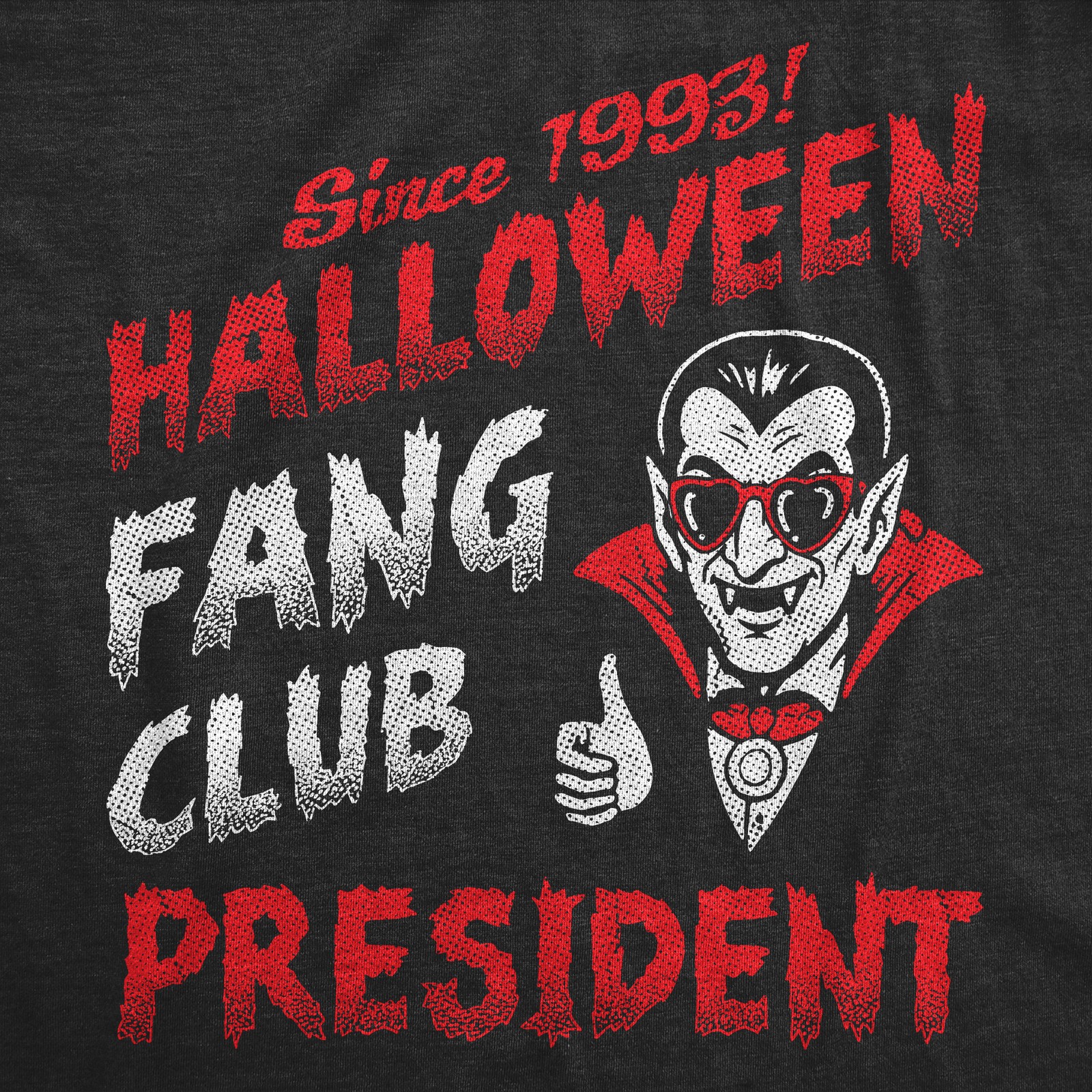 Mens Funny T Shirts Halloween Fang Club President Sarcastic Vampire Graphic gallery