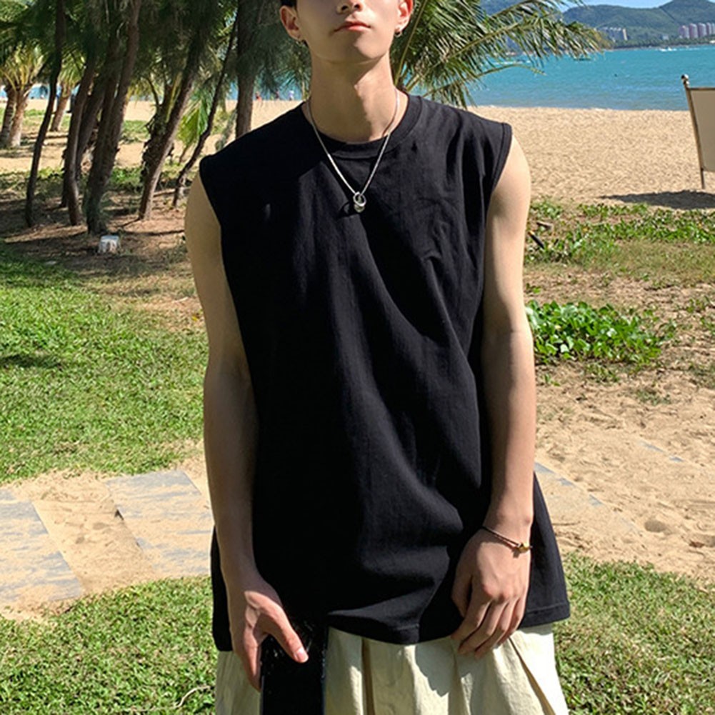 Men's Vest Casual Daily Holiday O Neck Regular Slight Stretch Vacation gallery