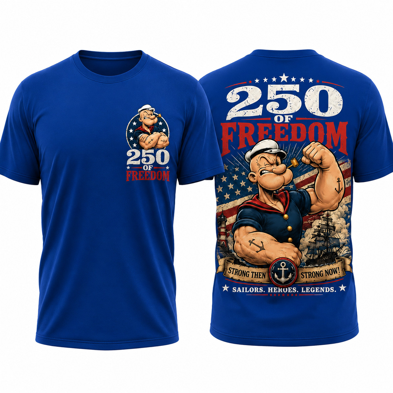 Popeye 250th Anniversary America, US Postal Service 250th years of Freedom Shirt gallery