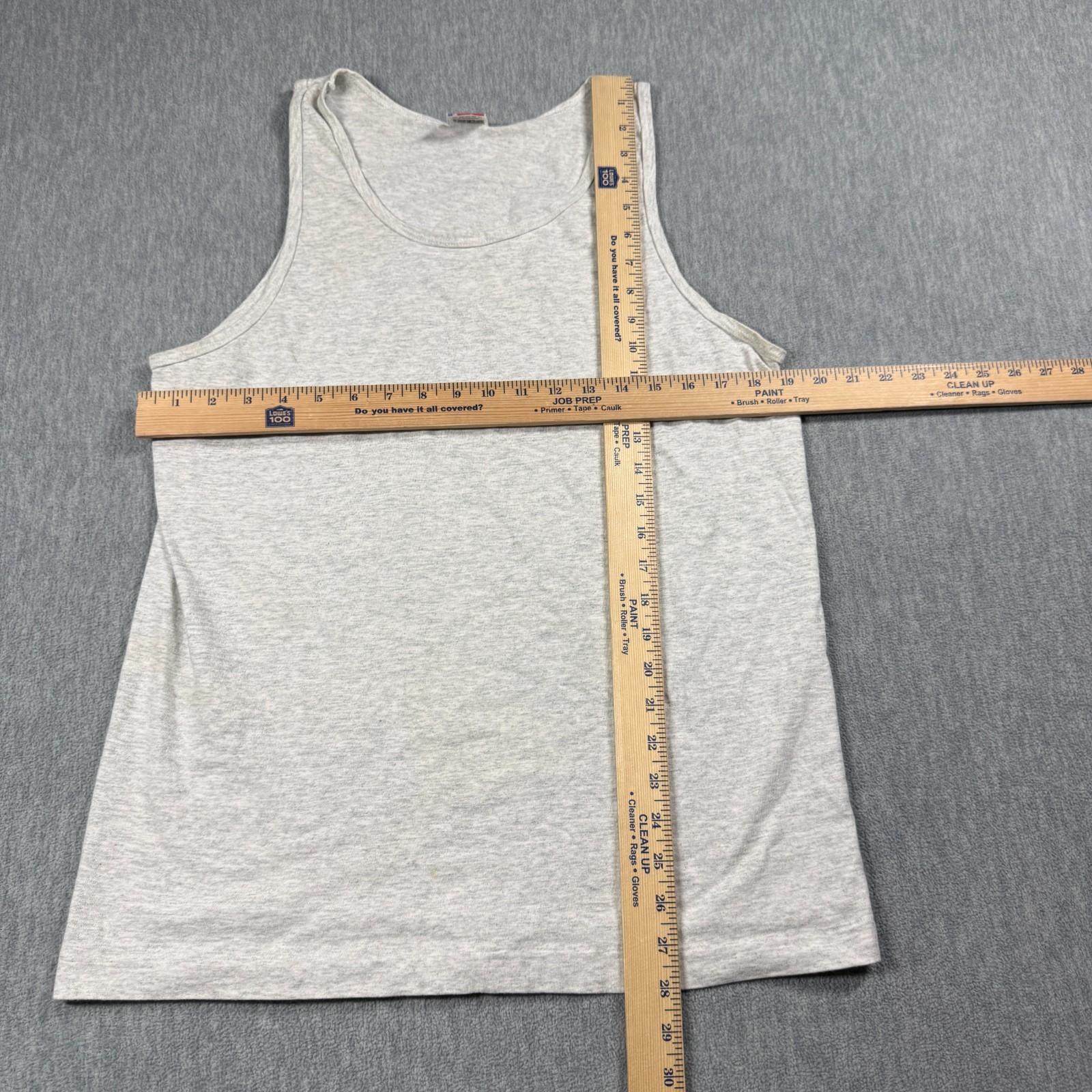 Fruit of the Loom Tank Top Mens L Gray Solid Blank Basic Undershirt Crew Made US gallery