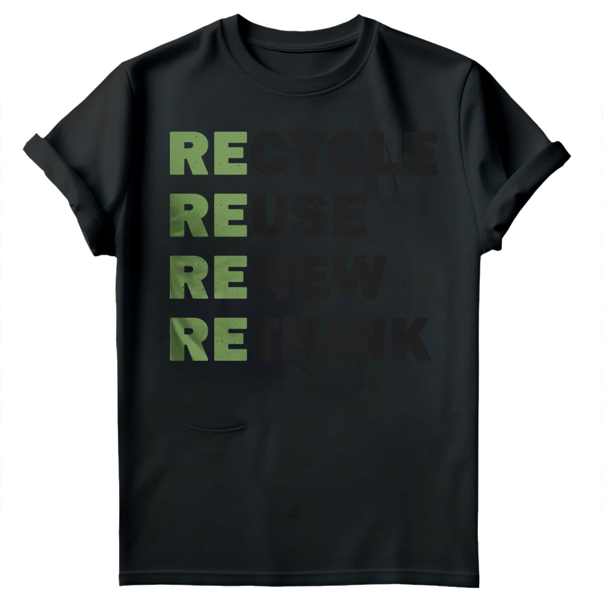 Recycle Reuse Renew Rethink EarthDay Environmental Activism Mens T-Shirts #T510 gallery