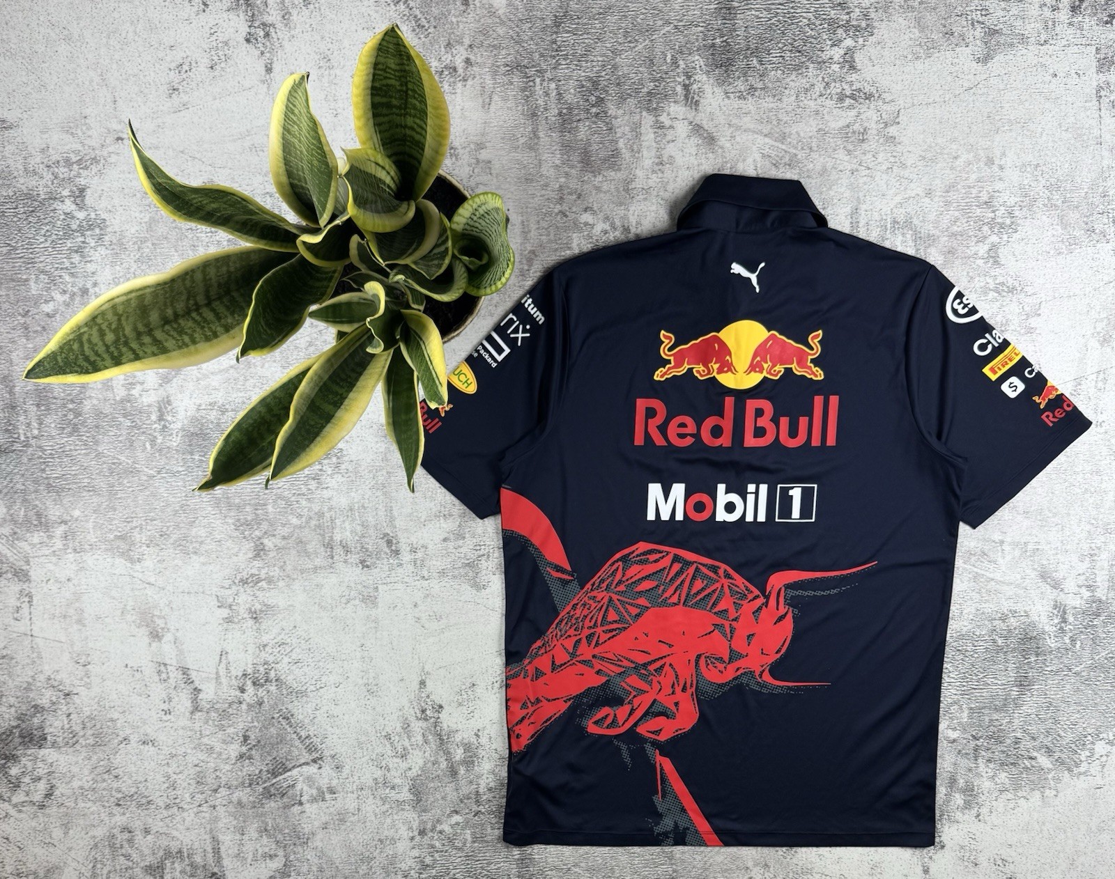 Red Bull Puma Medium Blue 2021 Moto Racing Formula 1 T Shirt Men’s Tee Jersey
