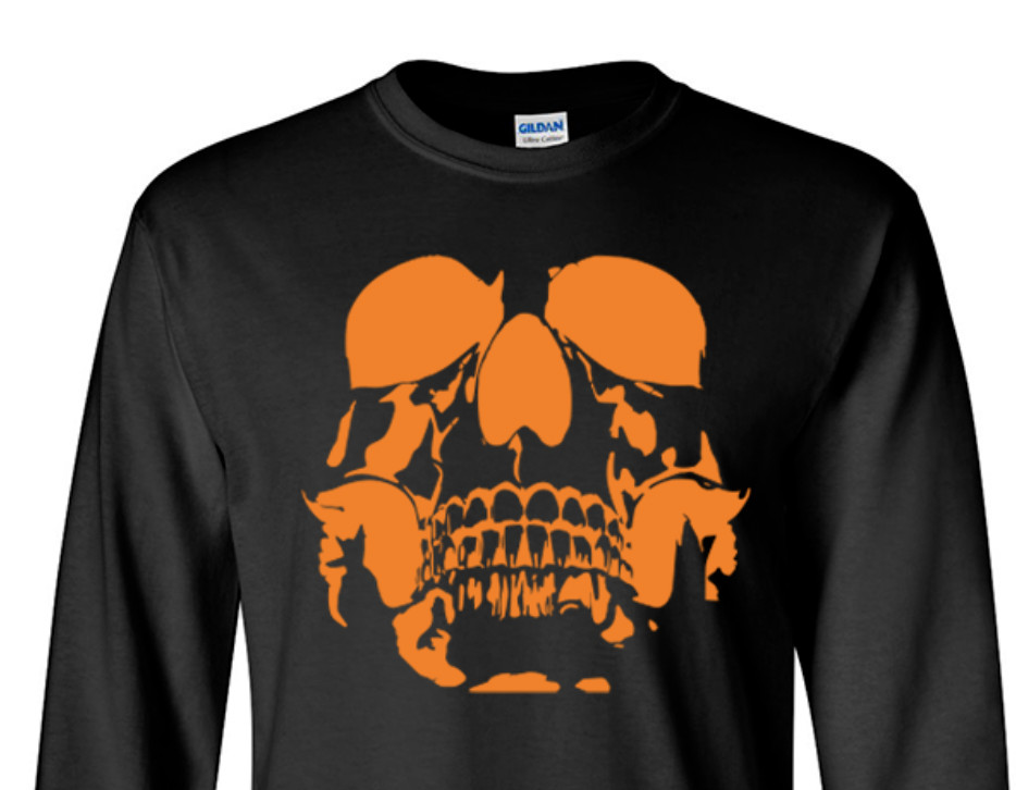 Skull Halloween Long Sleeve Graphic Tee Unisex Apparel Custom Holiday Design gallery