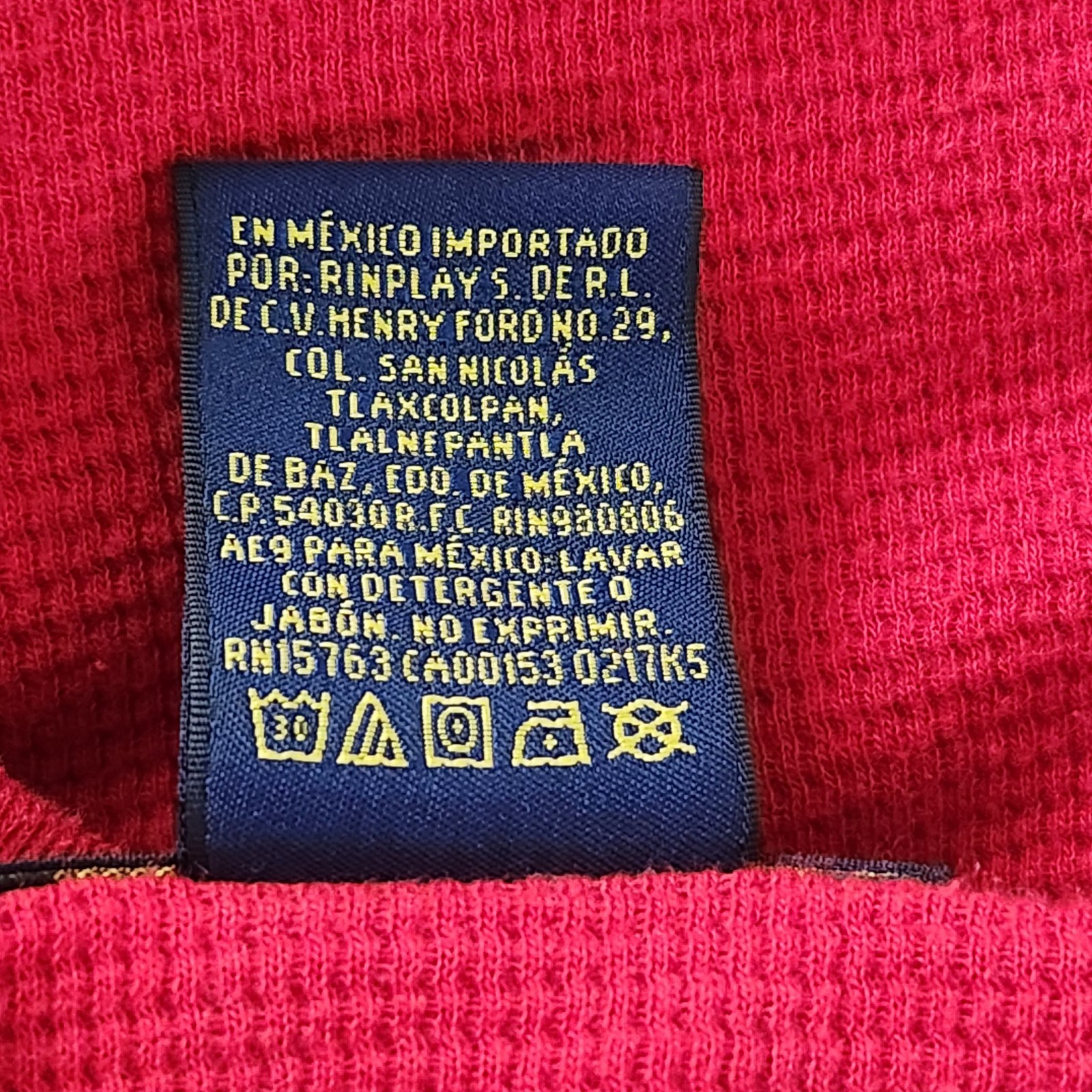 Polo Ralph Lauren Mens XL Red Thermal Waffle Knit Long Sleeve Poly/Cotton Blend gallery