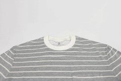 NWT$1200 Brunello Cucinelli Men Silk Blend Stripe Print Crewneck Tee Size M A258