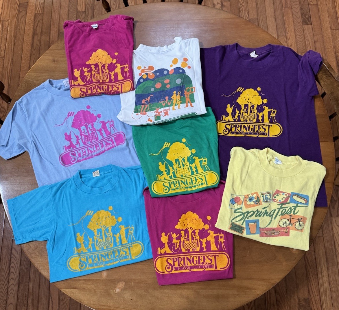 Vintage Springfest Tees Bundle Charlotte NC 1980s Various Sizes And Colors gallery