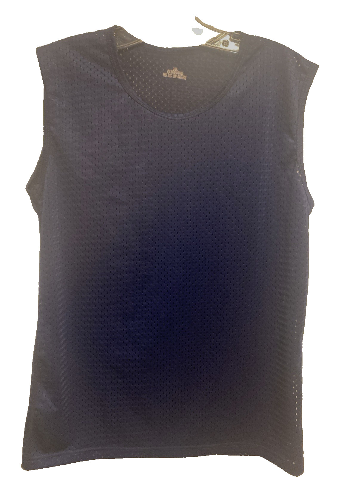 Men's Mesh Tank Top Quick-Drying Fitness NWOT size Medium US Blue Poly stretch gallery