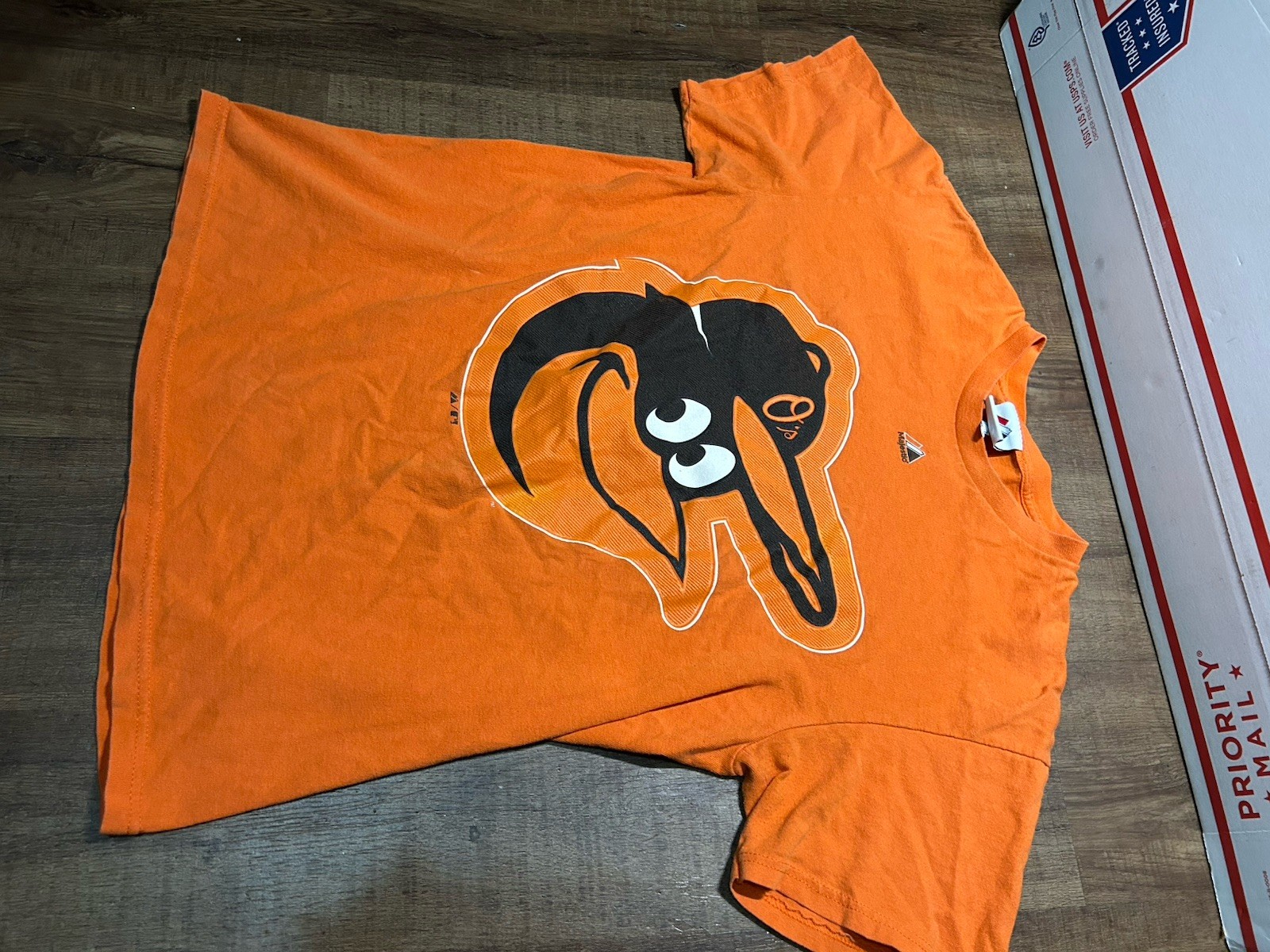 Baltimore Orioles Majestic Bird Logo Orange Graphic T Shirt MLB Top Mens Medium gallery