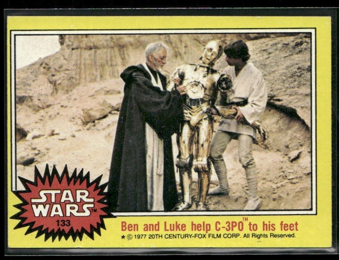 ⭐ 1977 Topps Star Wars Series 3 Ben Luke C3PO Ben and Luke with C-3PO #133 NM