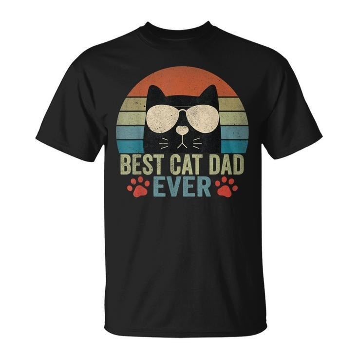 Best Cat Dad Ever Funny Cat Daddy Fathers Day Short Sleeve All Size Shirt gallery