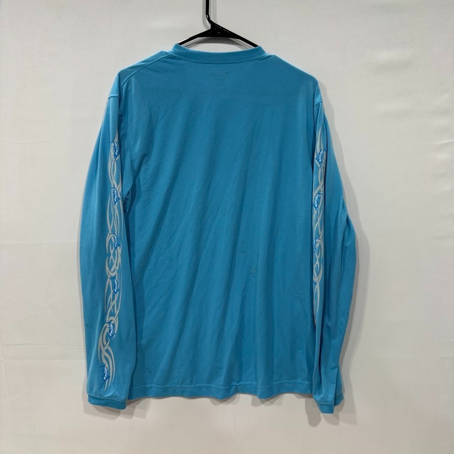 World Wide Sportsman Long Sleeve Shirt Men’s S Blue Tribal Sleeve Fishing Tee gallery