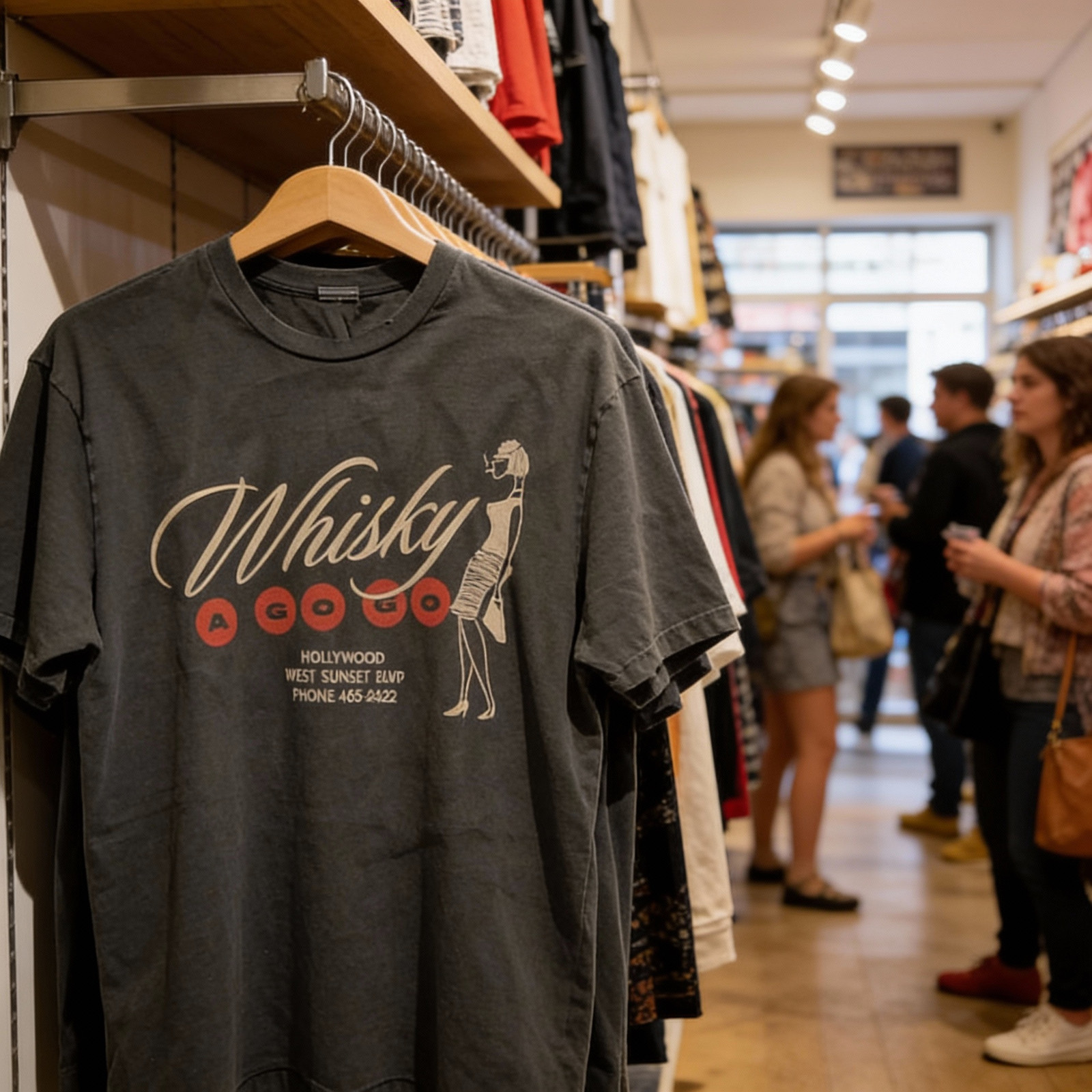 Whiskey A Go Go Black T-Shirt BLACK S-5XL Short Sleeve