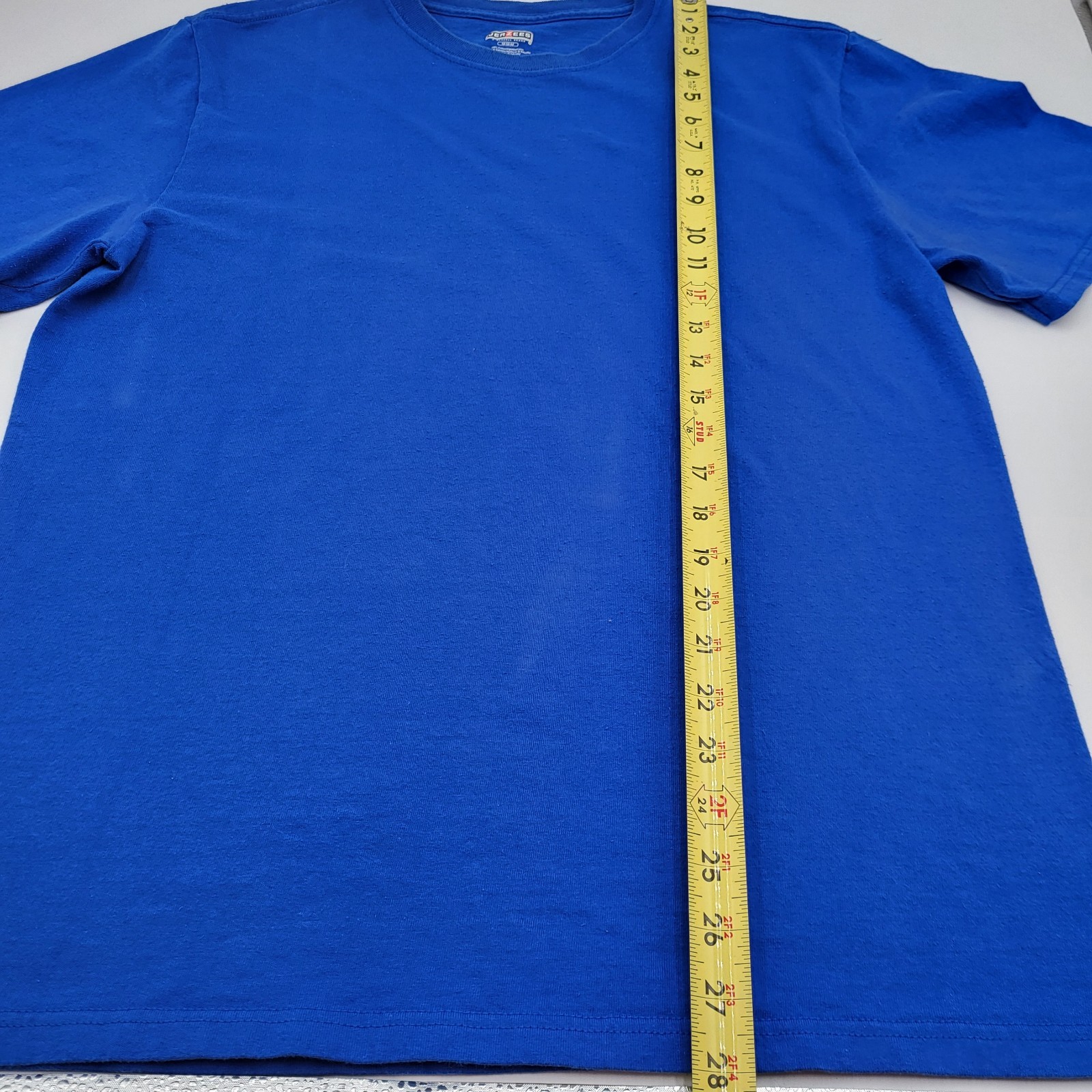 Vintage Russell Jerzees Classic Ringspun Cotton Blue T-Shirt Size Medium gallery