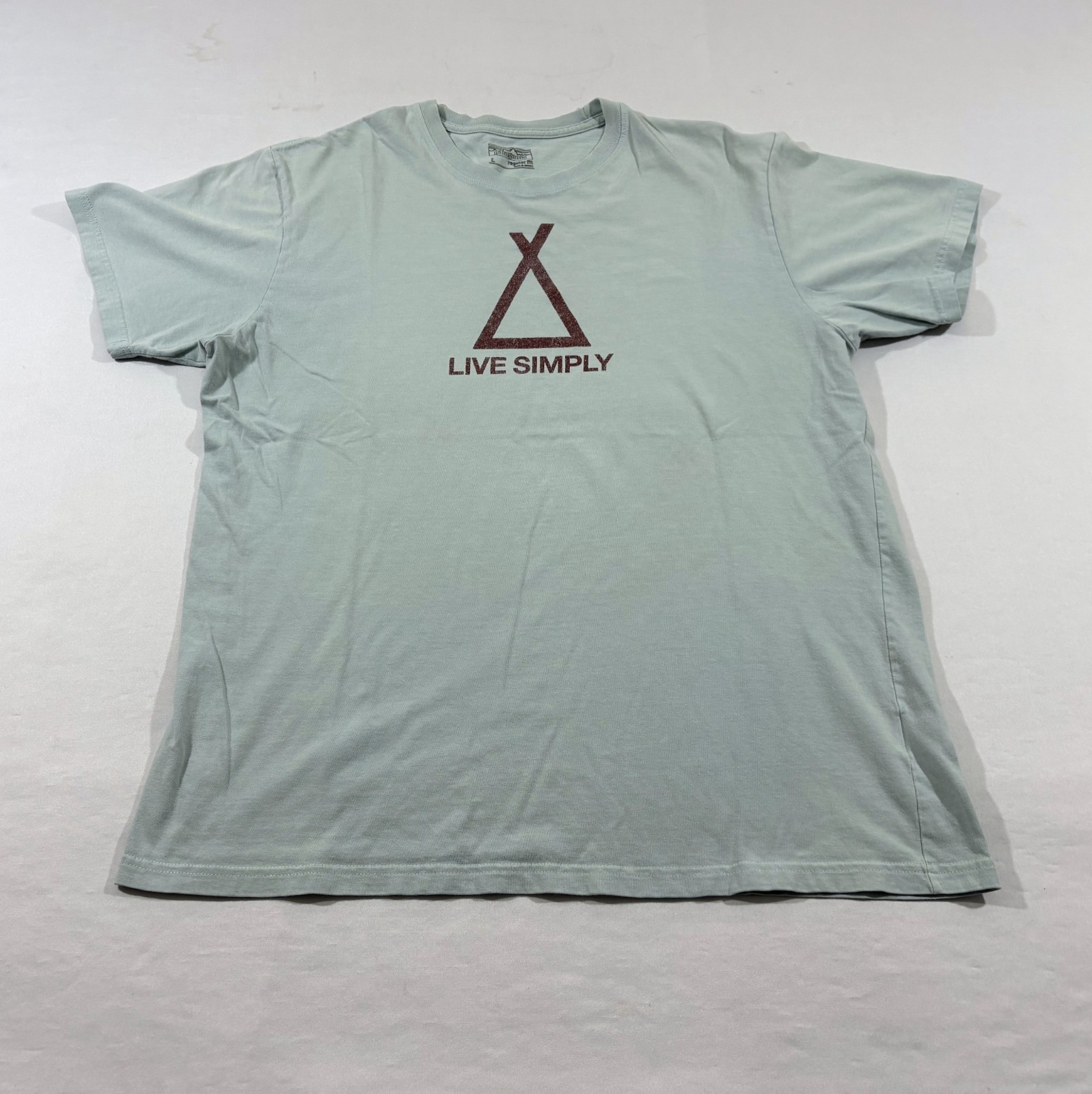 Patagonia Mens Live Simply Tent Life Short Sleeve Cotton T-Shirt Tubular Blue L