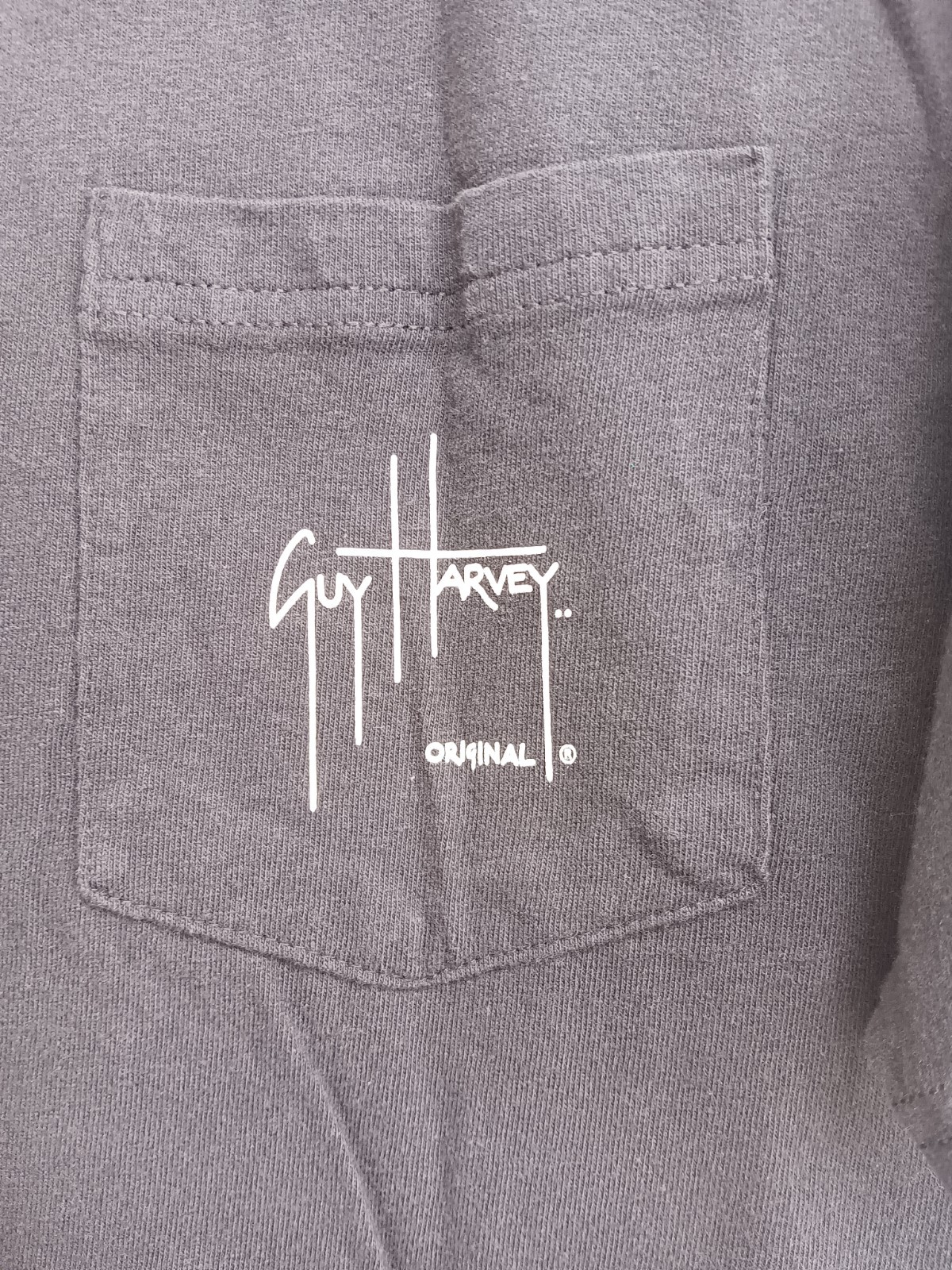 Guy Harvey By AFTCO Bluewater T Shirt Mens Sz XL Graphic Logo Pocket Black Flaw gallery
