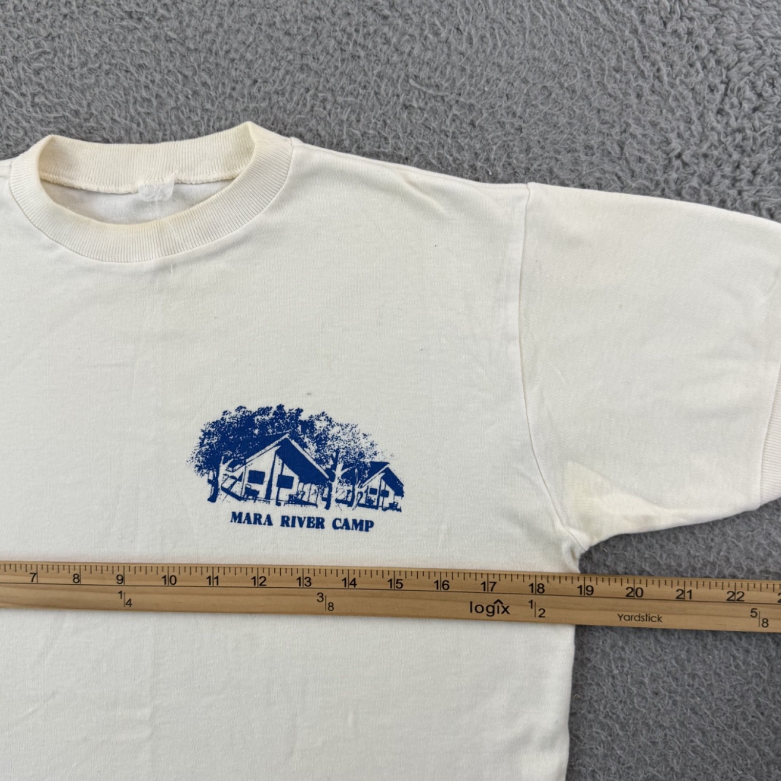 Vintage Mara River Camp Shirt Adult Meidum Kenya Short Sleeve 80s Outdoor USA gallery