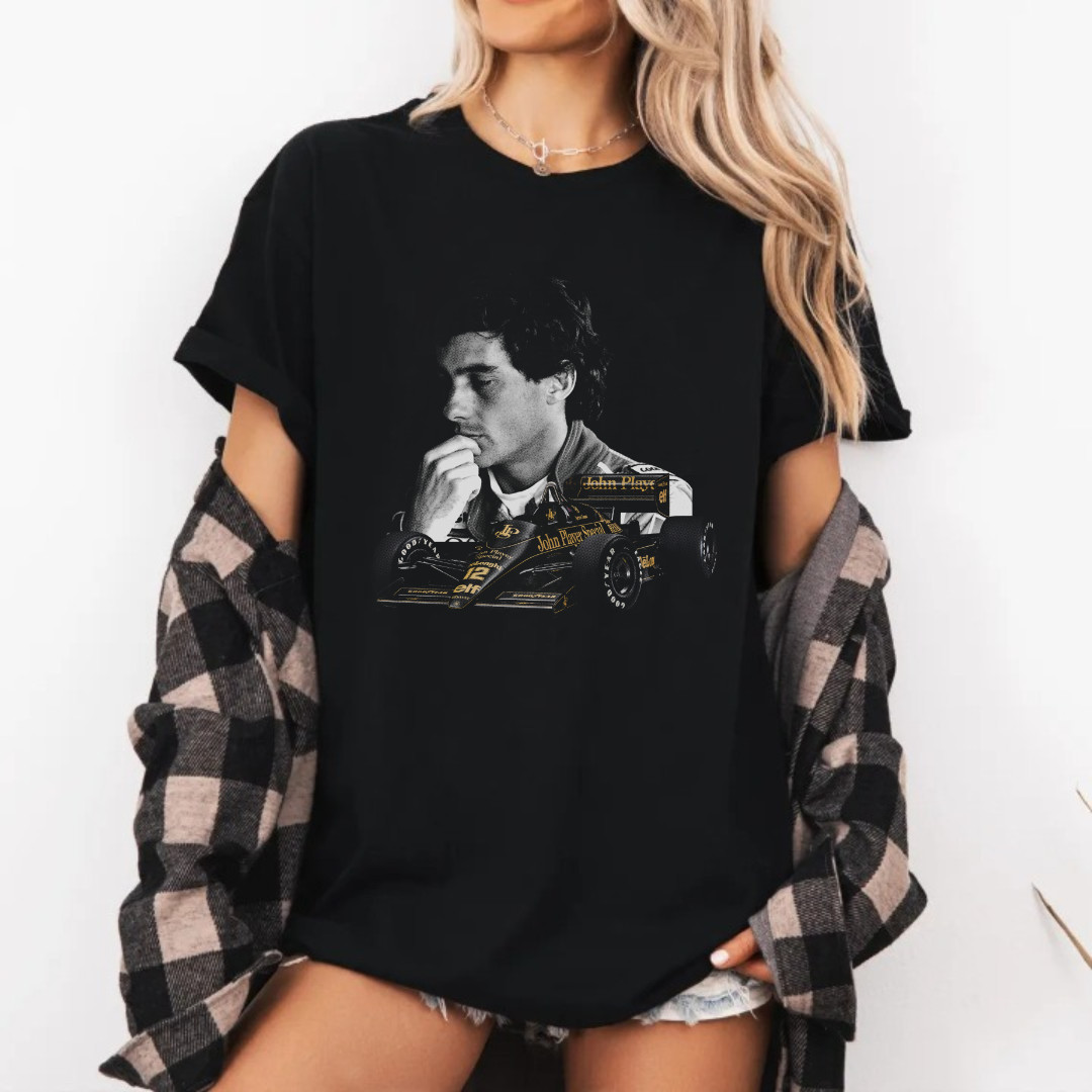 T-Shirt Retro Ayrton Senna L-otus Formula One Graphic Motorsport Shirt S-3XL gallery