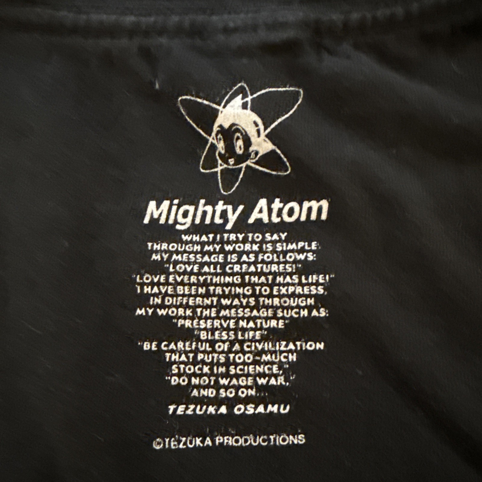 Vintage Tezuka Osamu L Astro Boy Hologram Graphic Tee Shirt Black Mighty Atom gallery