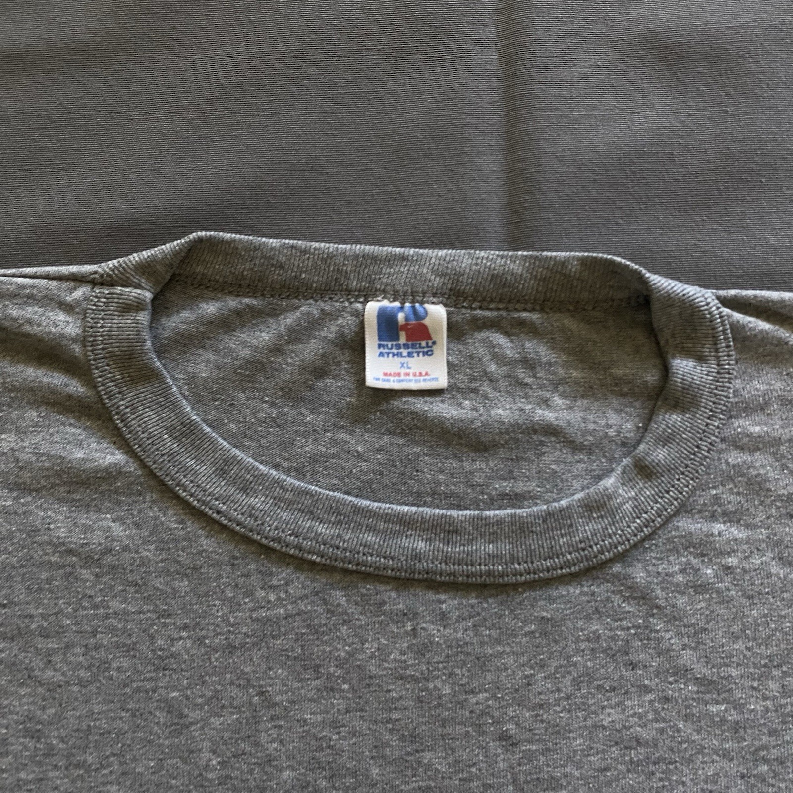 Vintage 1990s Russell Athletic Blank T Shirt Mens XL Gray Short Sleeve 90s USA gallery