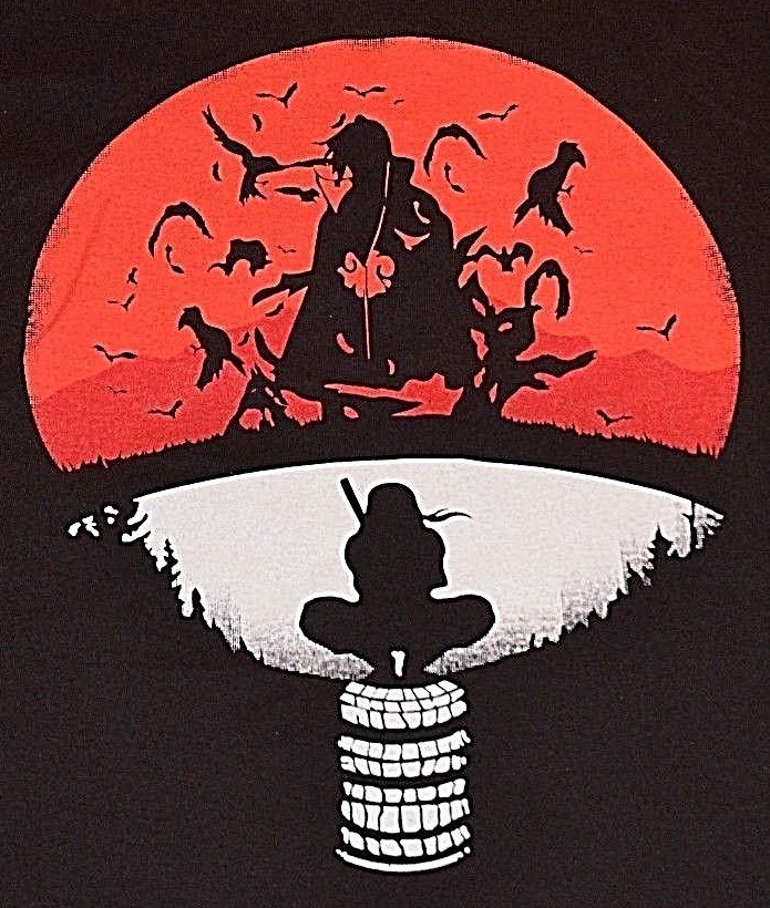 NARUTO Uchiha Clan Symbol Mash up Itachi T Shirt S M L XL ONLY Manja anime NEW gallery