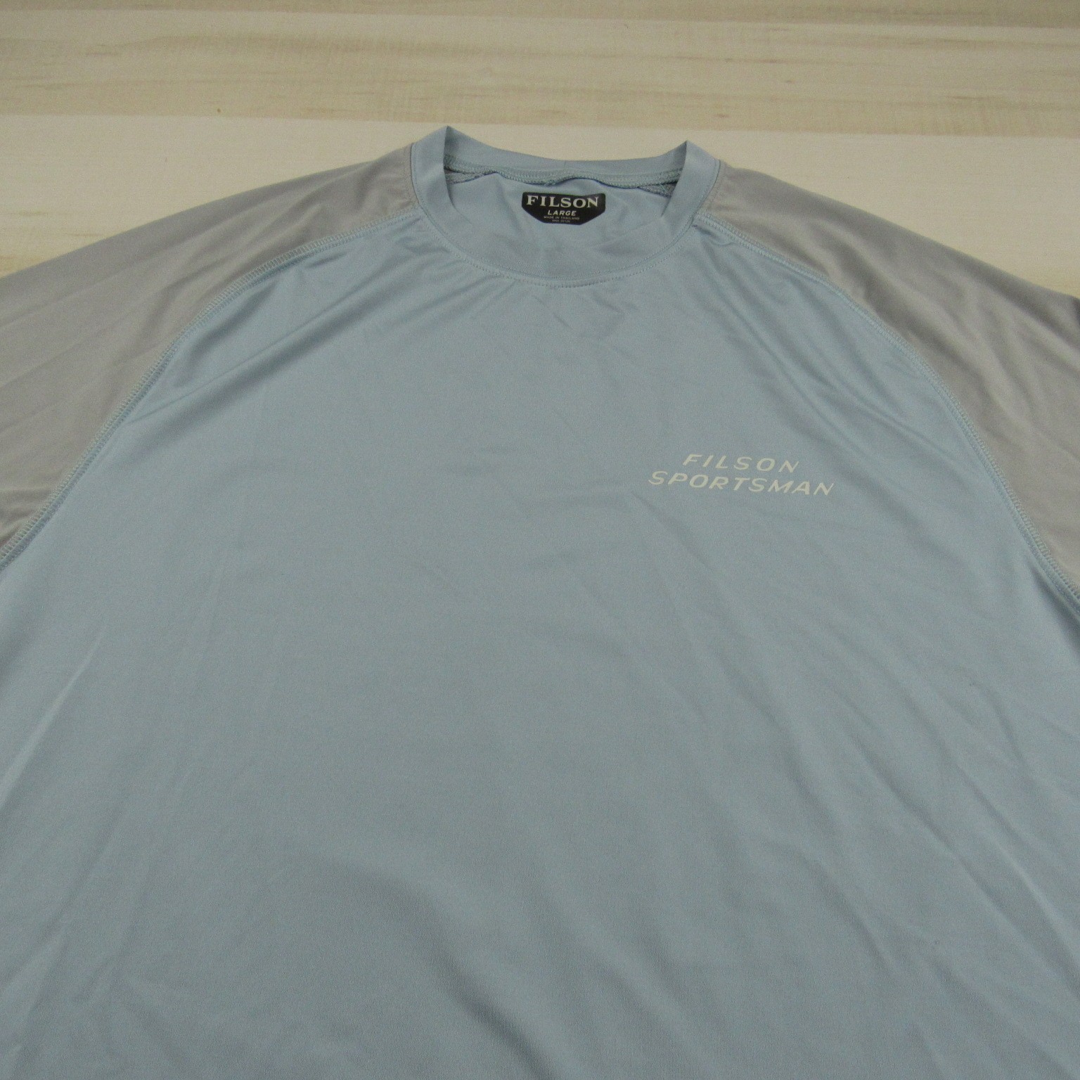 Filson Shirt Mens Large Blue Gray Barrier Fishing Lightweight Performance gallery