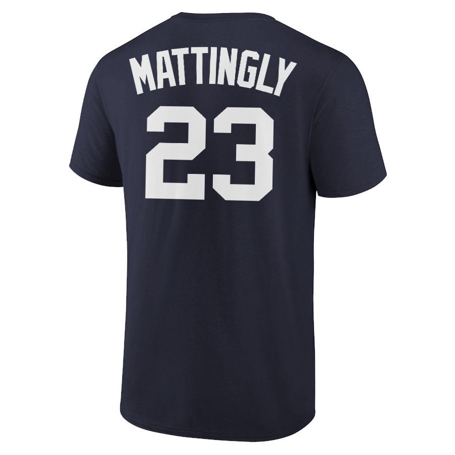Don Mattingly T-Shirt New York Yankees Player Name and Number Soft Jersey Tee gallery