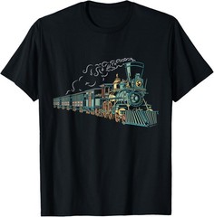 Steam Train Train Train Guide Gift Train Station Train Model Railway T-Shirt