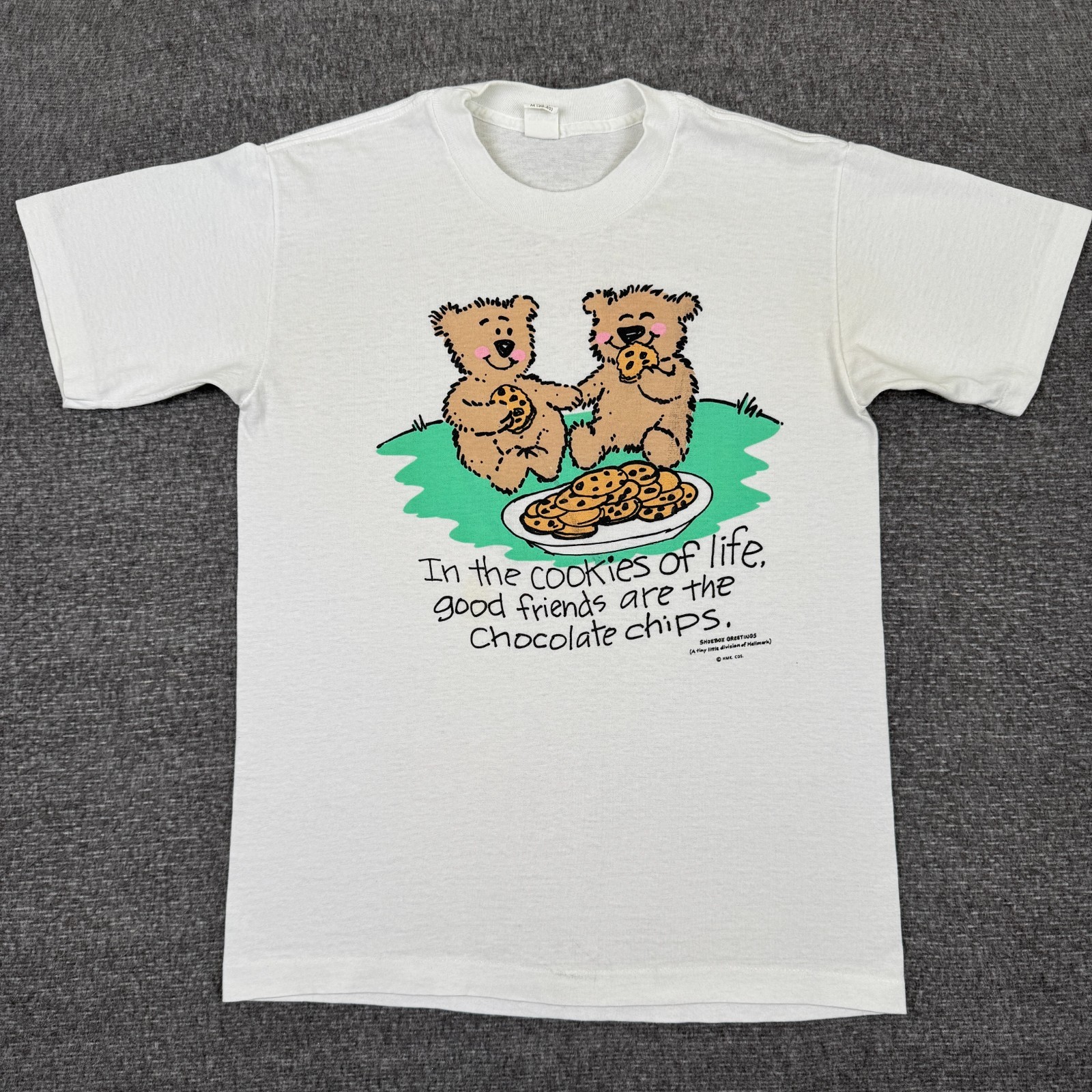 Vintage Shoebox Cartoon T-Shirt Mens M Bears Good Friends Are Chocolate Chips gallery