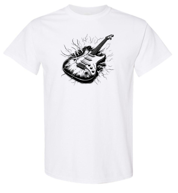 Lightning Guitar Tee - Choose Your Size & Color! gallery