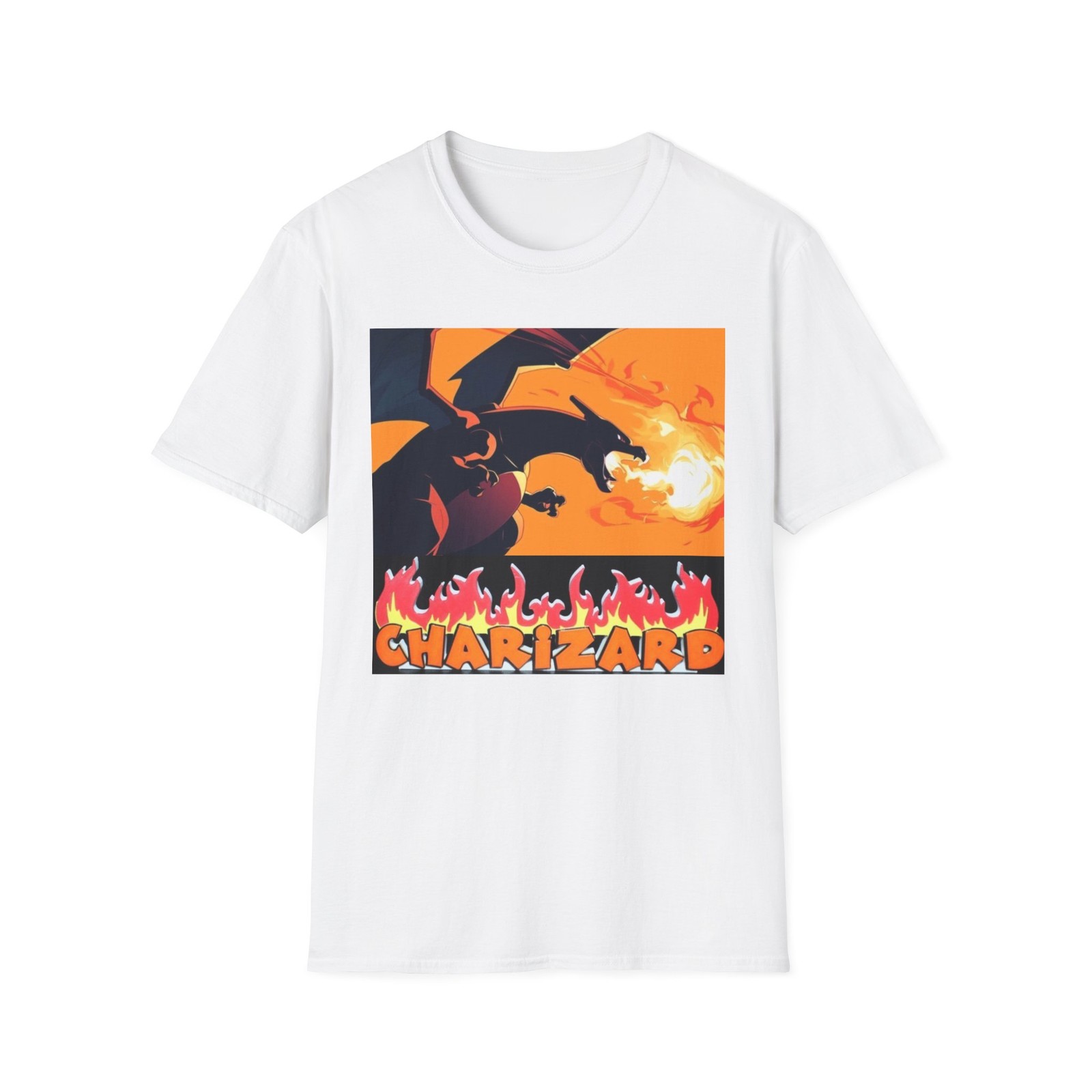 Fire-Breathing Dragon T-Shirt | Retro Flame Illustration gallery