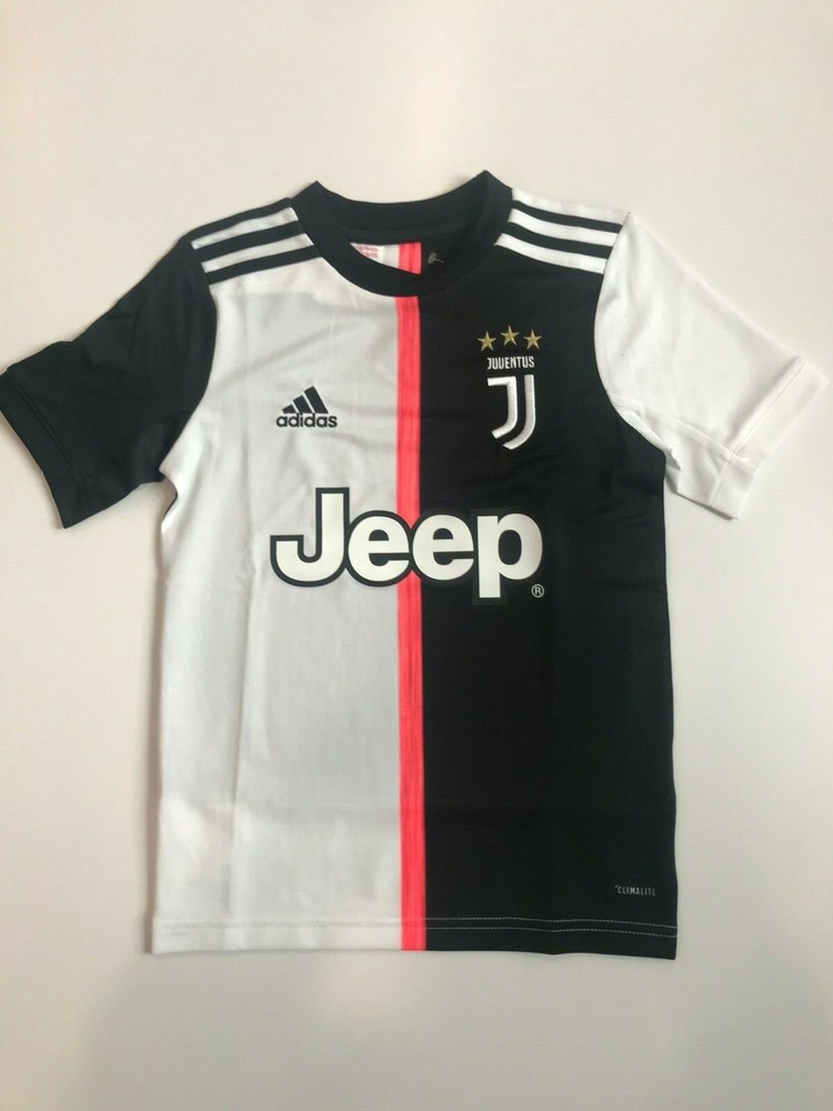 Adidas Juventus Junior Official Home Jersey 2019 T-Shirt – Black White – DW5453