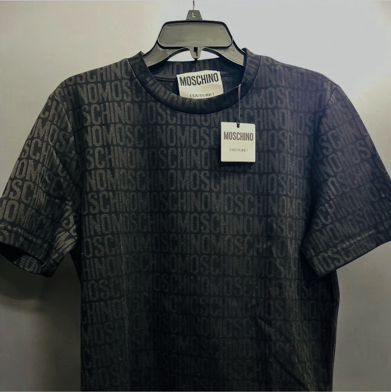 New Authentic MOSCHINO MEN'S Signature Top SIZES S,M,Made In Italy Retail $395 gallery