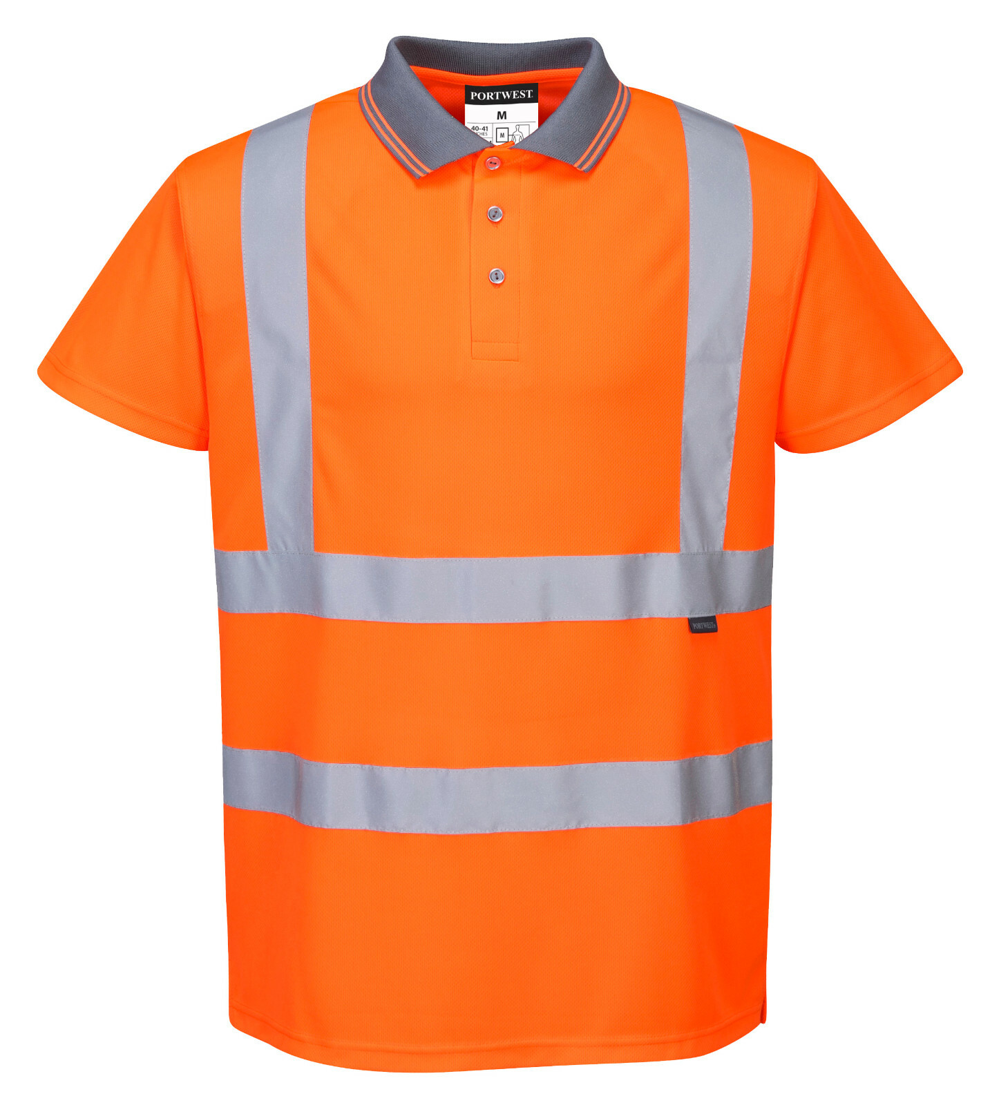 Orange Hi-Vis Polo Shirt Short Sleeved GO/RT Breathable top contrast collar RT22