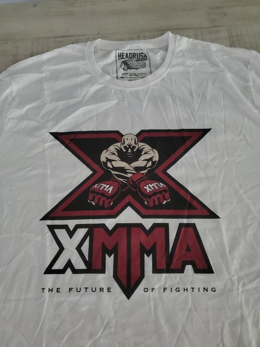 Mens Headrush XMMA The Future Of Fighting STAFF white T-Shirt SIZE XXL gallery