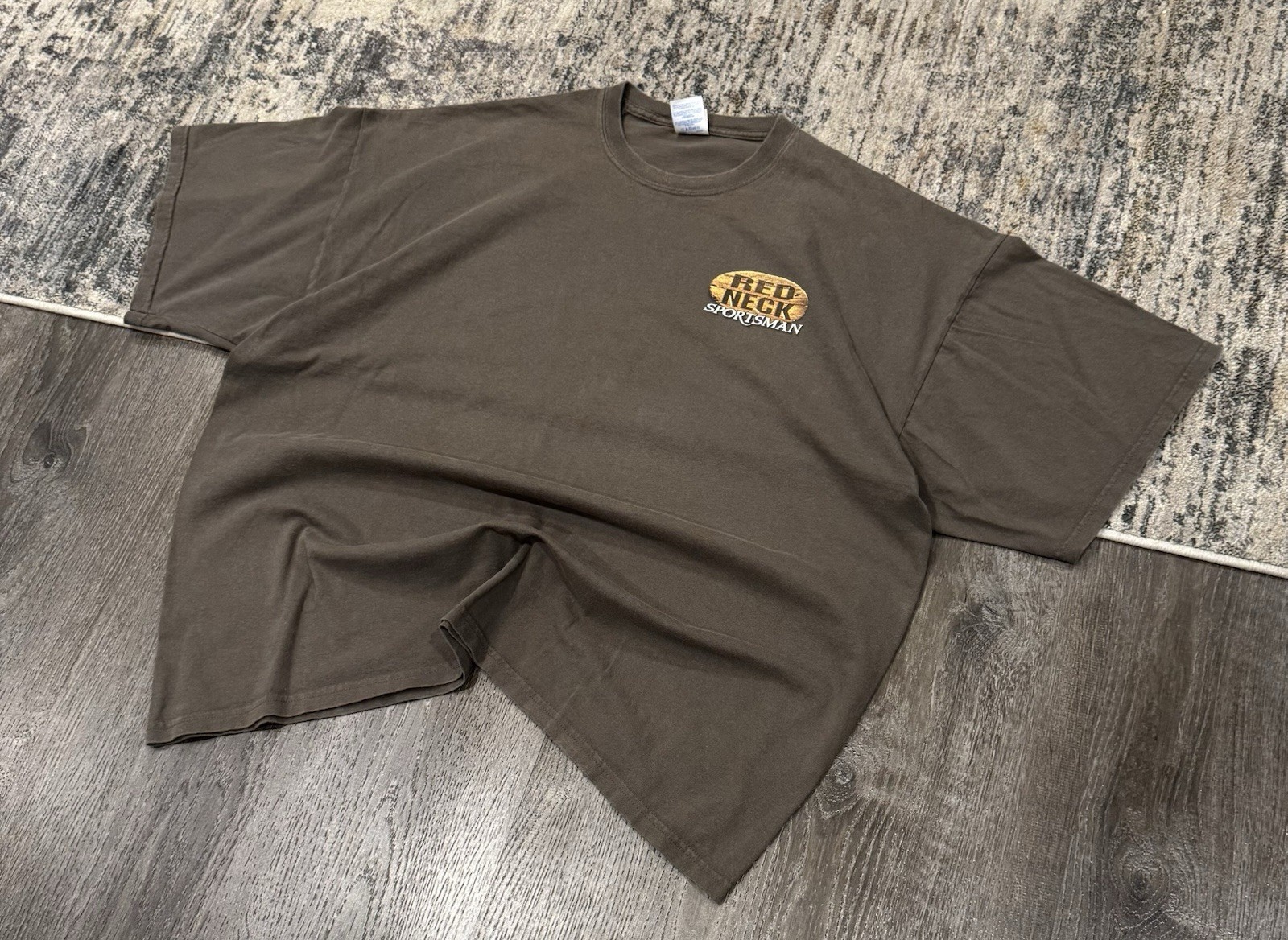 Vintage Y2K Redneck Sportsman T Shirt—Baggy Boxy Earth Tone Brown Men’s XXXL gallery