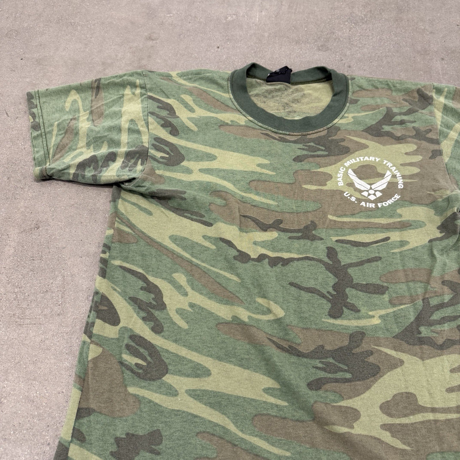 Vintage US Airforce Camo Shirt Medium Rothco 321st Training Squadron Grunge Thin gallery