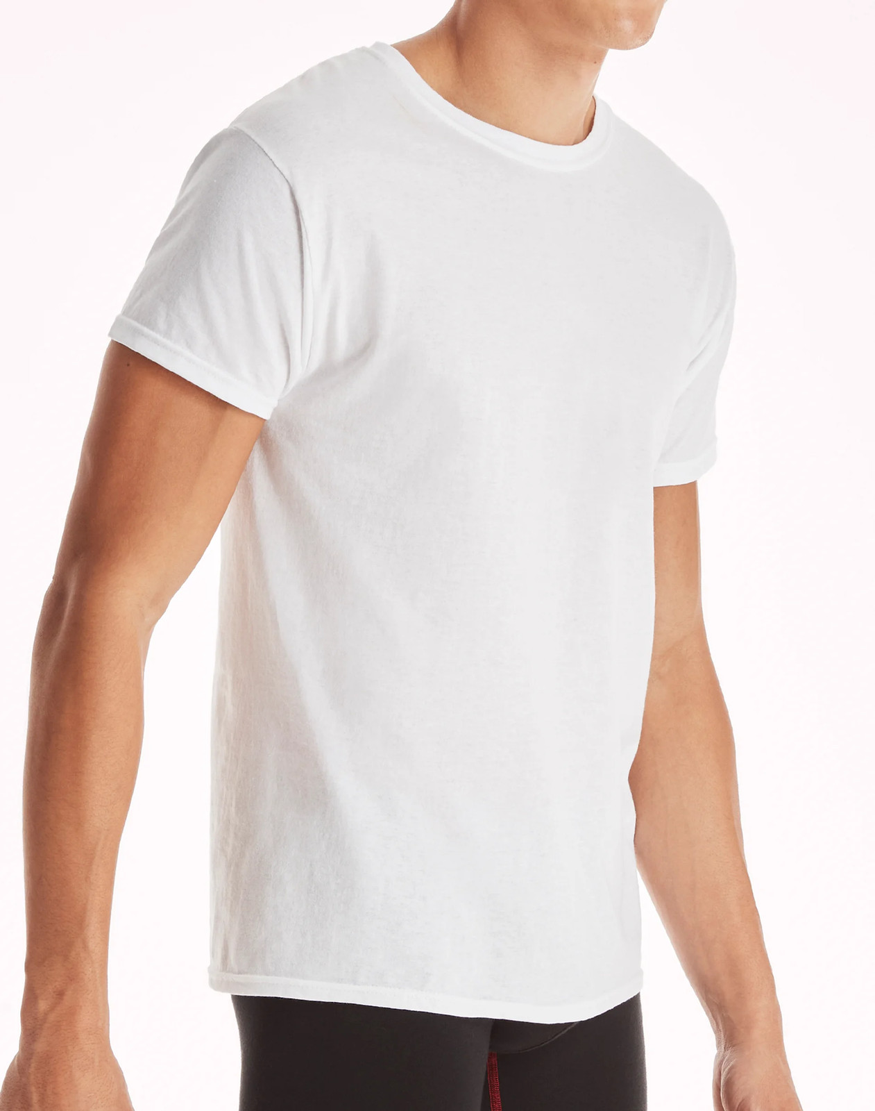 Hanes 10-Pack Men Tee T-Shirt ComfortSoft White Crewneck Undershirt Short Sleeve gallery
