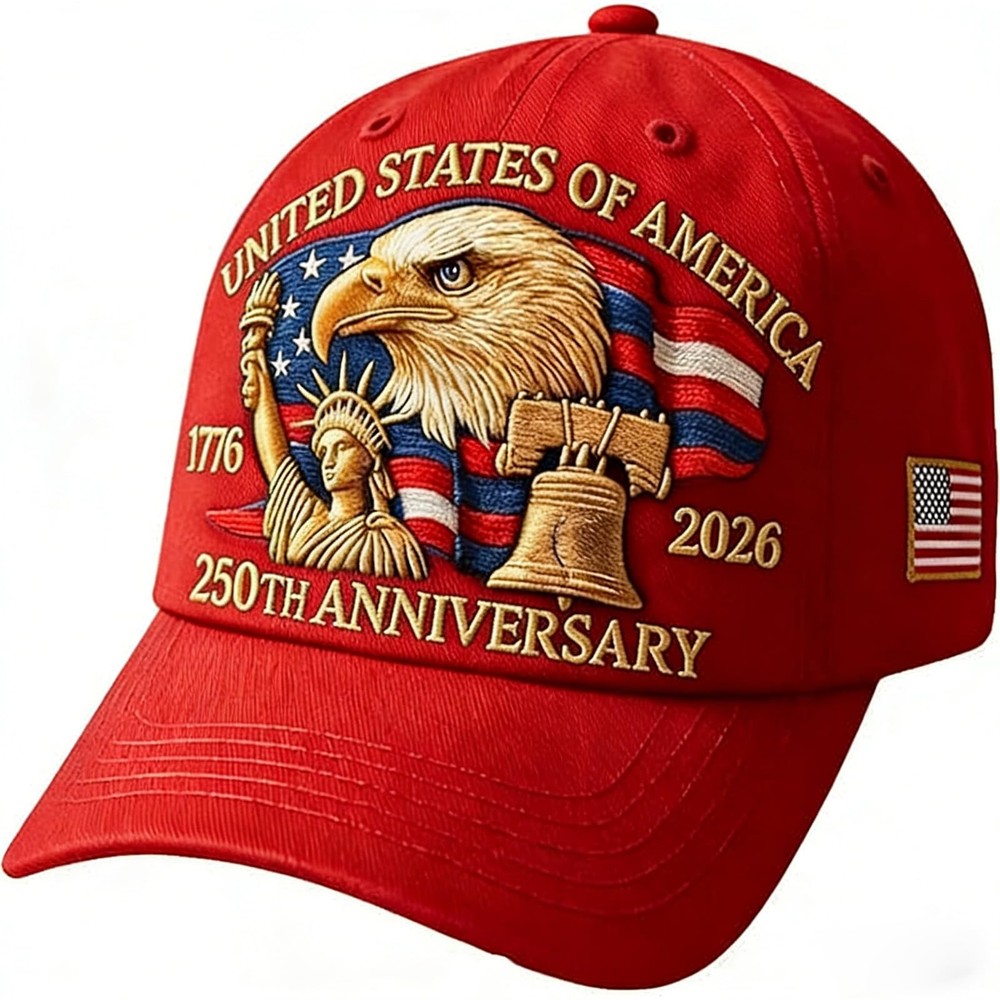 250 Anniversary USA Hat – United States 250th Anniversary Adjustable Patrioti…