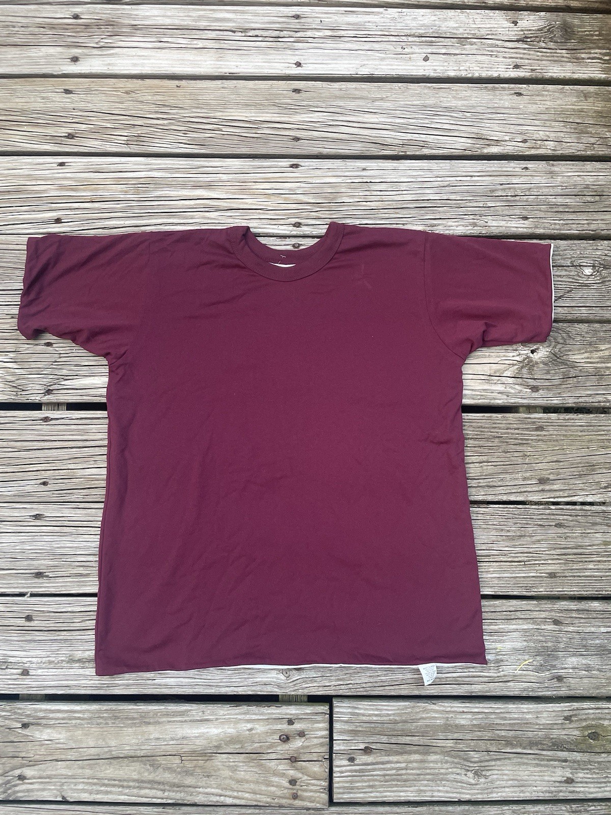 Vintage Double Face Reversible Shirt Men's XL Burgundy & Heather Gray Blank New gallery