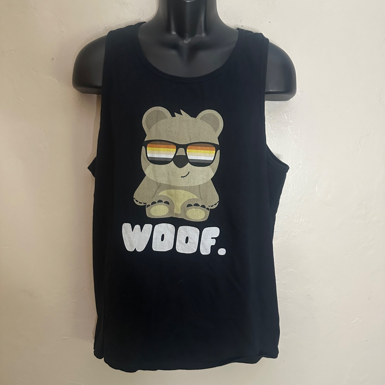 Woof Tank Top 22" armpit to armpit Gently worn Cotton blend No size or fabric gallery