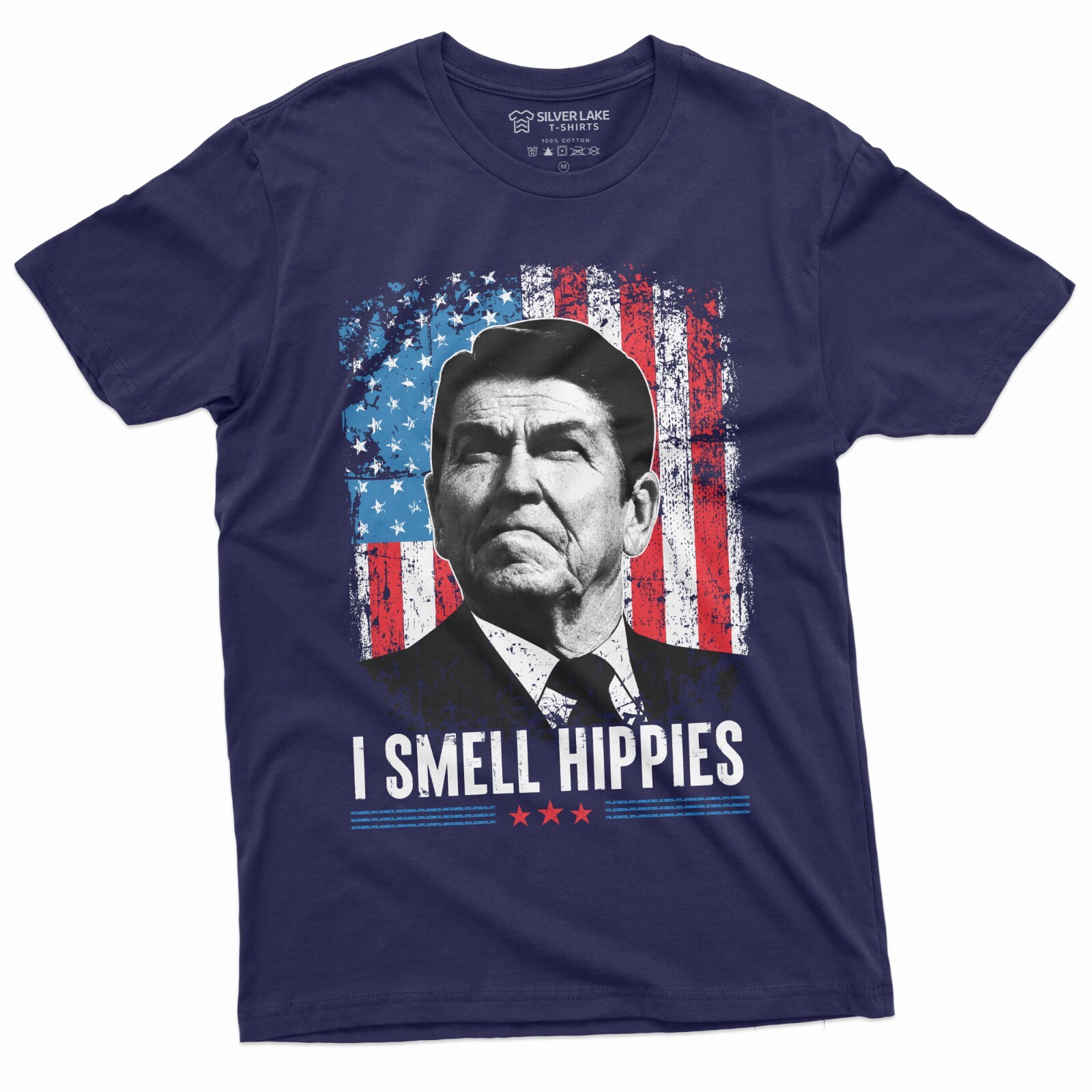 Men's I smell Hippies T-shirt US President Tee Funny 4th of July Tee gallery