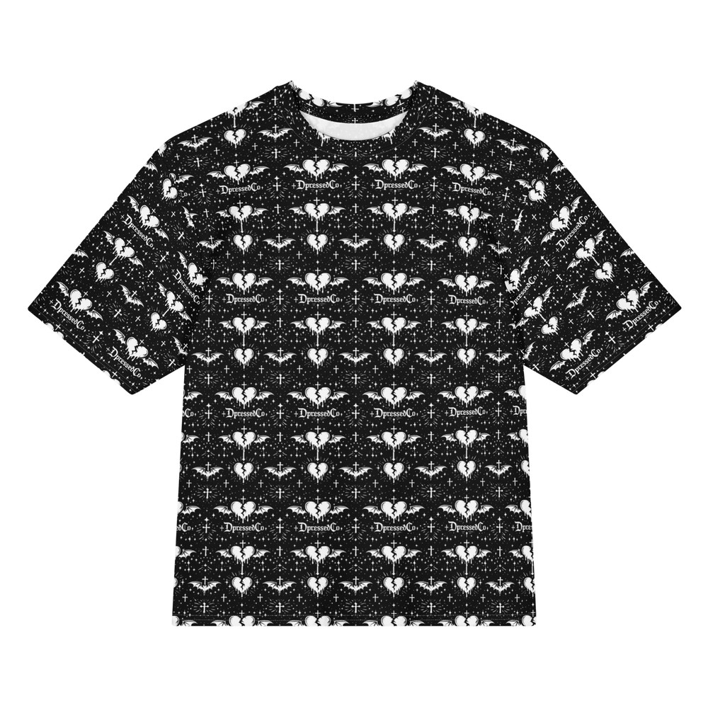 Unisex Oversized Cotton T-Shirt Gothic Emo Punk Alt Streetwear