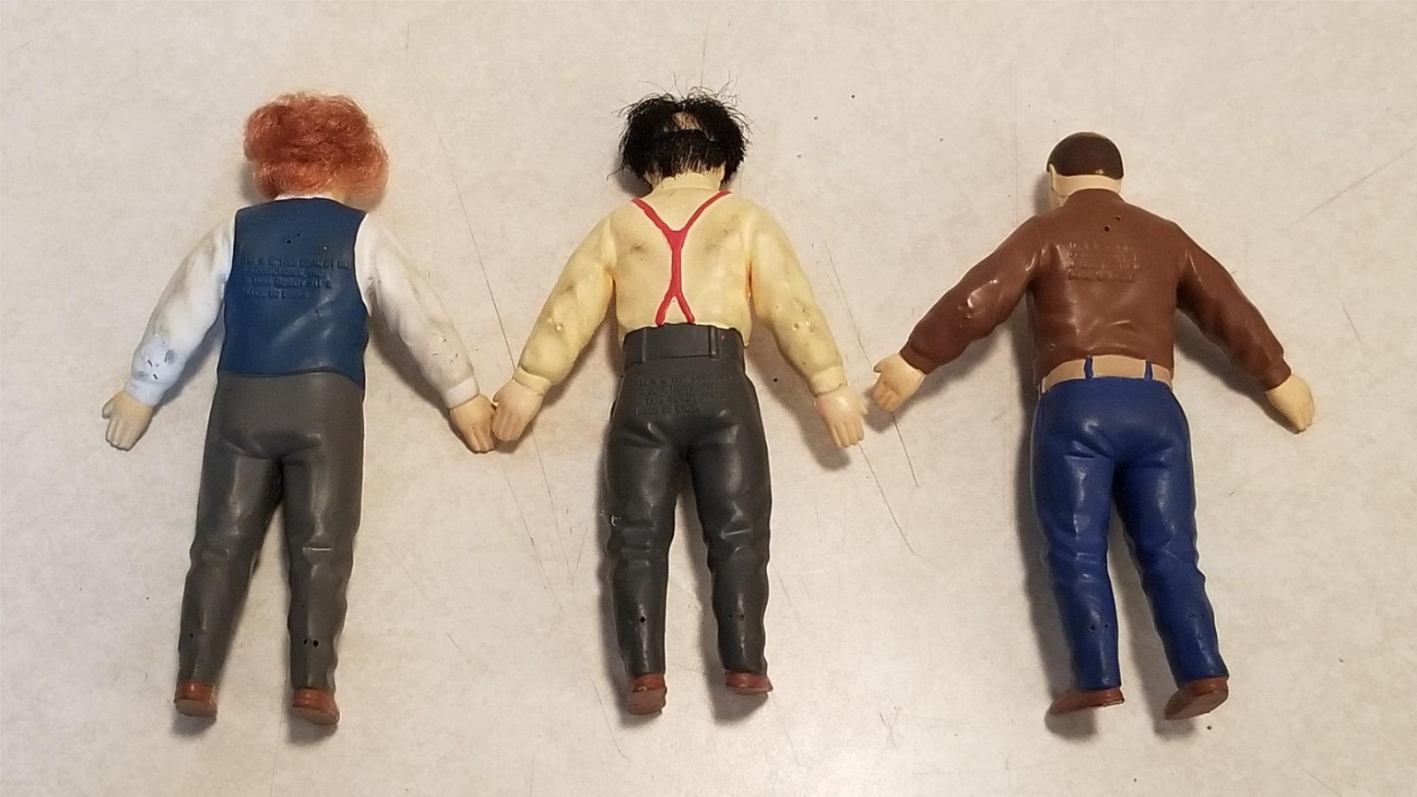3-Stooges 5″ Rubber Bendables Figures With Curly License Shelf O5