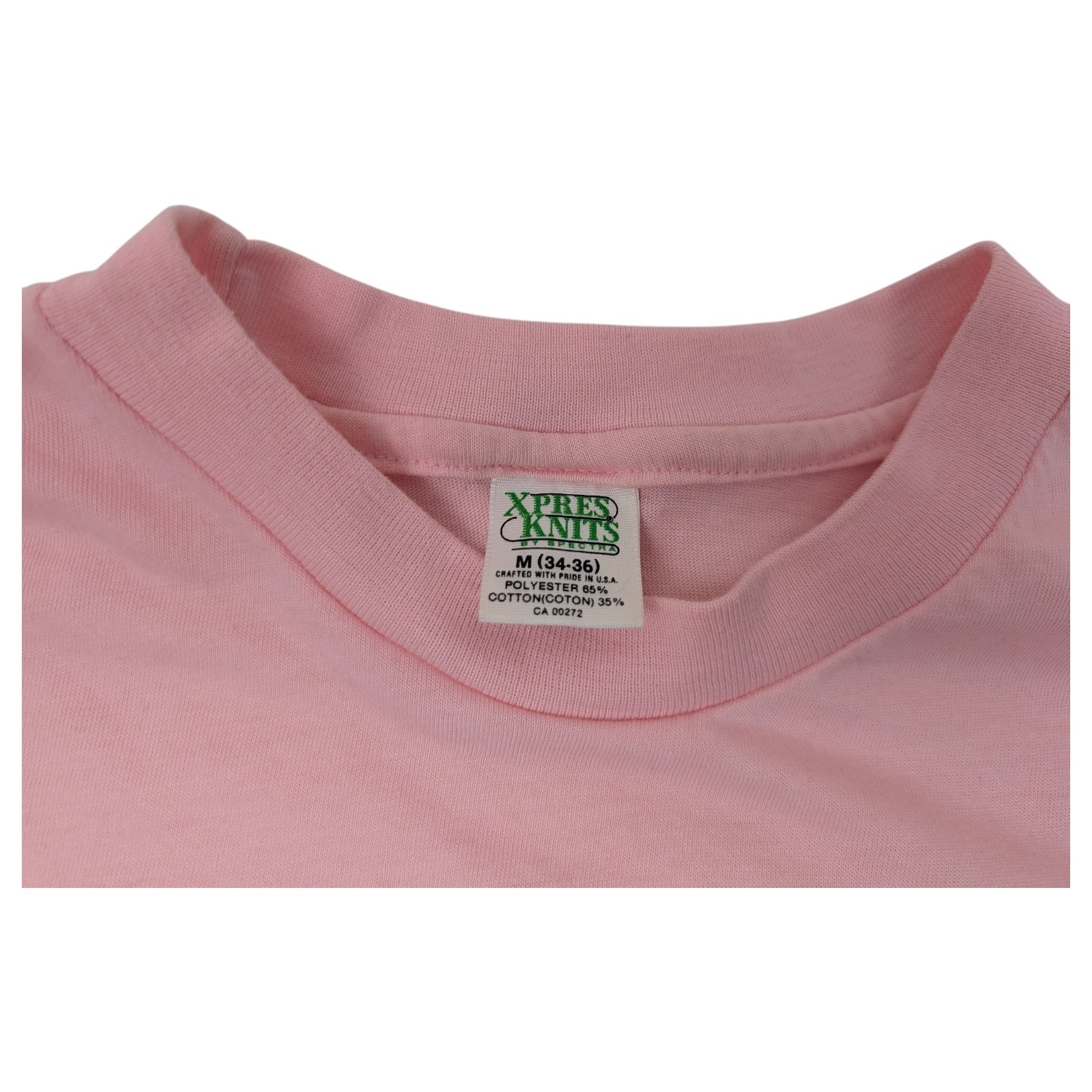 Vtg 80s Checkers Saxophone Pink Shirt Size M single stitch USA gallery