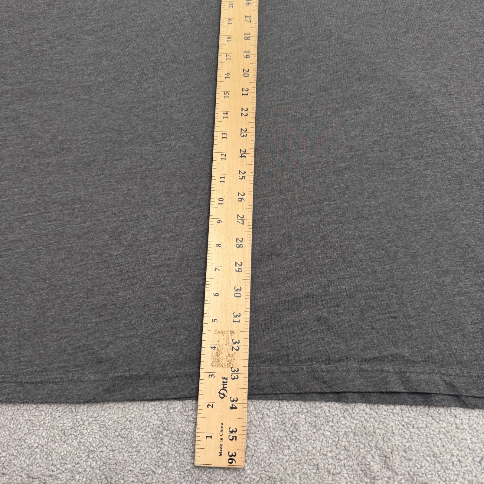 St. John's Bay Quick-Dri Easy Care Basic T-Shirt Mens 5XL Tall Gray V-Neck Tee gallery