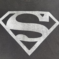 SUPERMAN ORIGINAL LOGO Men’s T SHIRT BLACK TEE OFFICIAL ITEM Small
