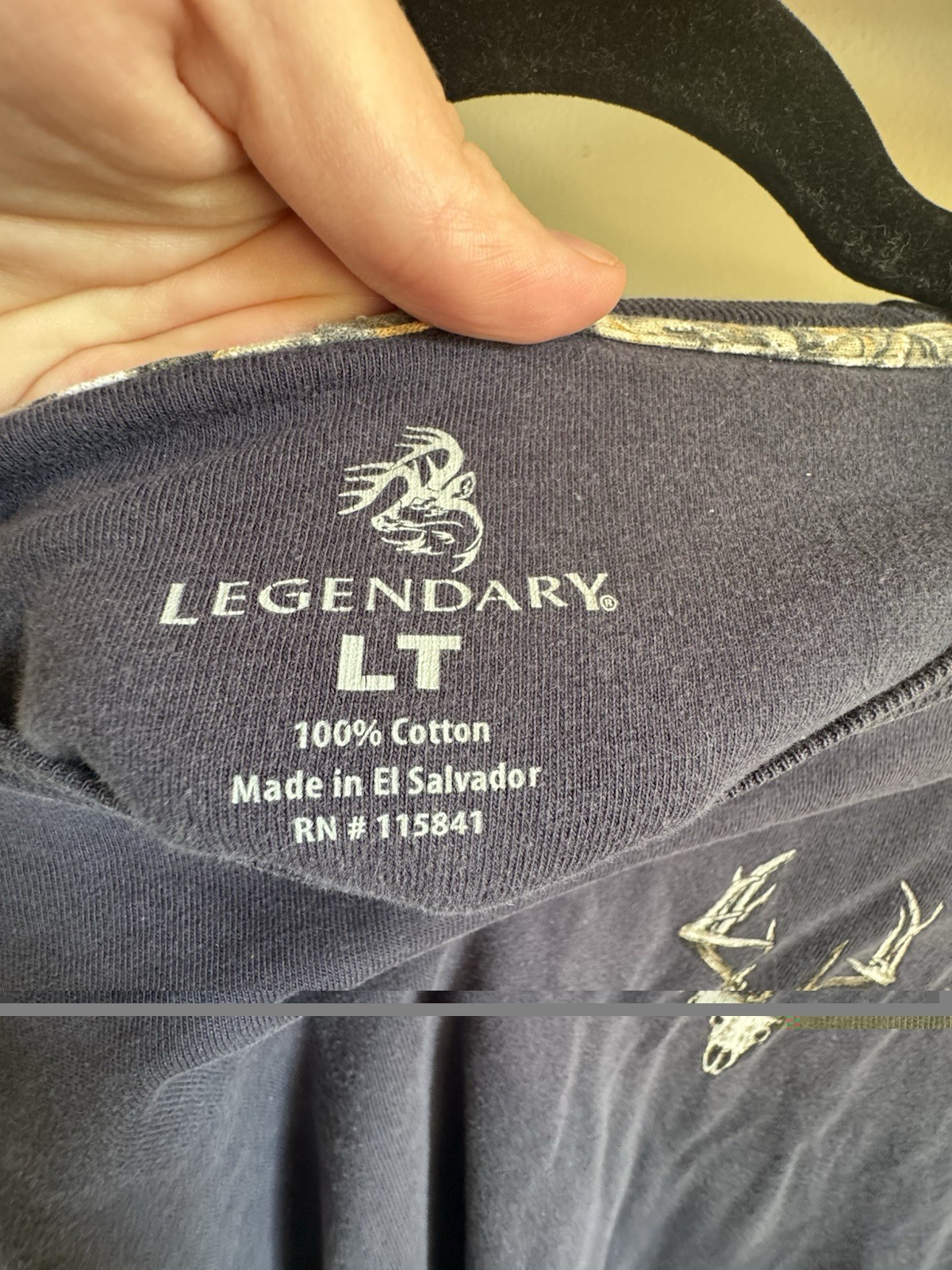 Legendary Whitetails Non-Typical Gray Long Sleeve Deer Skull T-Shirt gallery